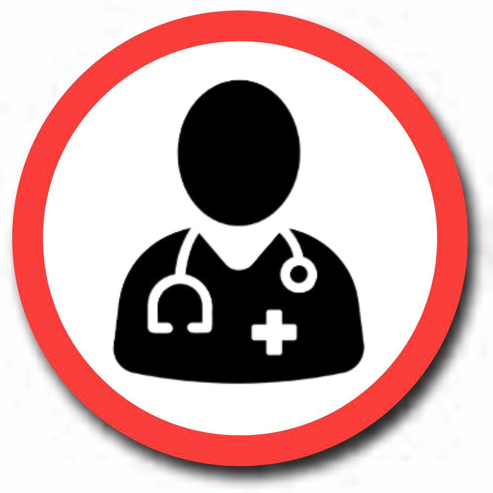 In case of an accident seek Doctor's advice icon