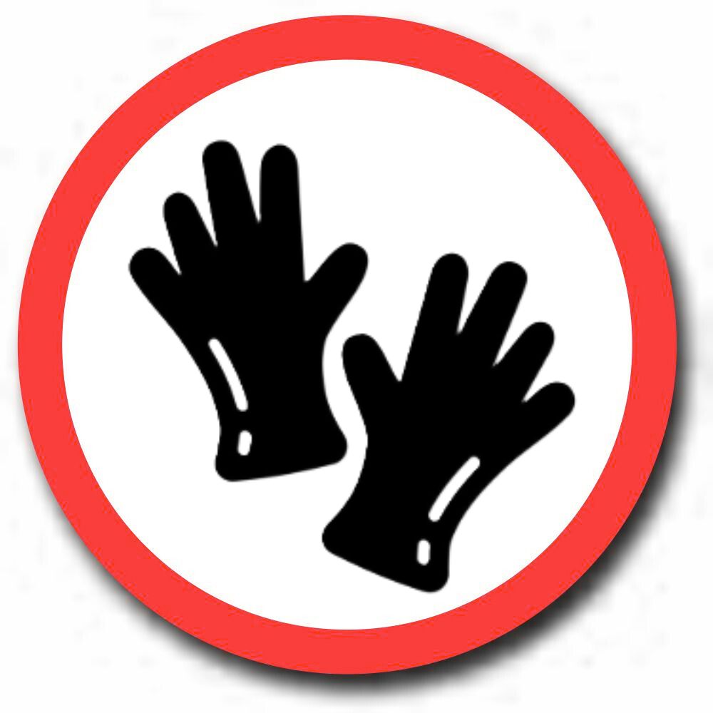 Wear suitable protective clothing, gloves and eye/face protection while mixing & using icon